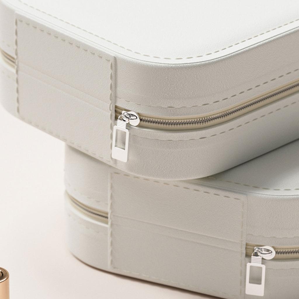 Portable Jewelry Case With LED Lighted Makeup Mirror Jewelry Storage Box With LED Mirror Essential Organizers