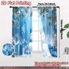 2pcs,Curtains Cute Snowman Christmas Gifts Snowflakes (3) Print Popular Curtains 100% Polyester Curtains Holiday Use for Kitchen