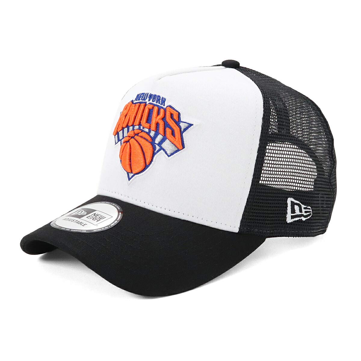 

New Era NBA Knicks Free Size 940AFTR Mesh Team Size 25J Cap, White, Black, Color,