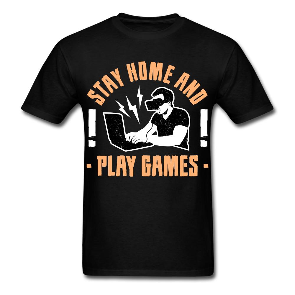

Stay Home and Play Games shirt Virtual Reality Gift for Gamer T-Shirt Size S-6XL 4XL