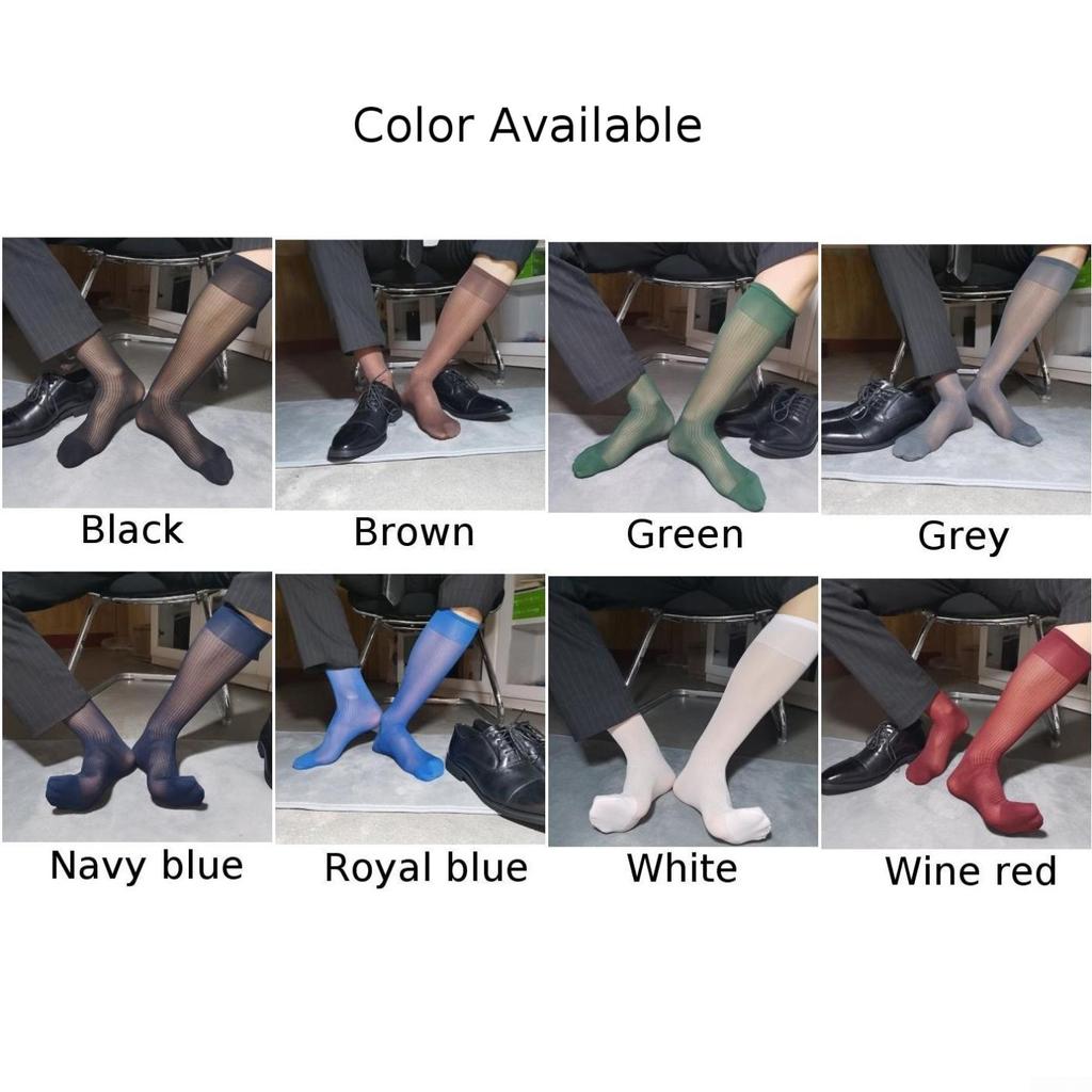 Durchsichtige, transparente Strümpfe für Herren im Business-Stil