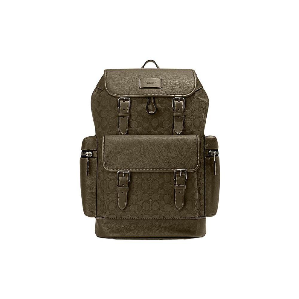New COACH Sprint Cow Leather With Textile Backpack Large Men's Brown CE523-SVVFE