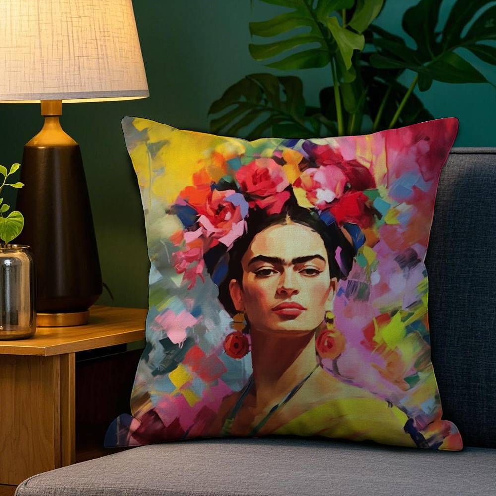 FFridas Pittura Arte Federa Cuscino Divano Soggiorno Camera da Letto Stampa Double-sided Cuscino Quadrato Federa per Pisolino