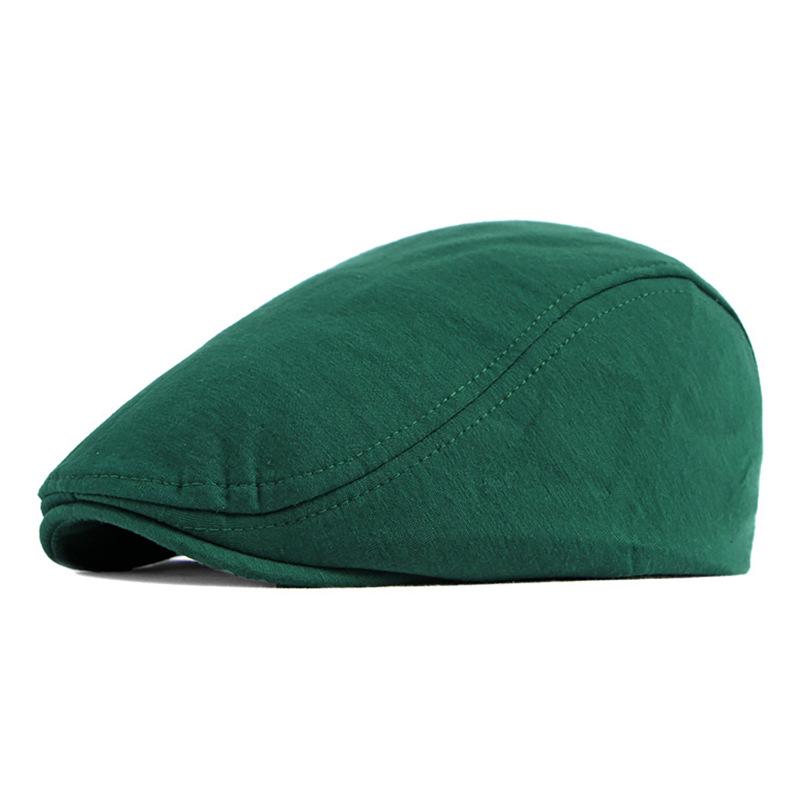 Unisex Retro Duckbill Cap - British Style, Solid Color, Ideal for Spring and Autumn, Perfect for Middle-Aged and Elderly.