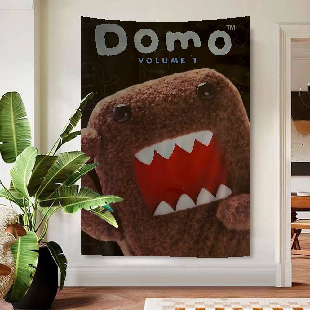 Cute D-Domo-KunS Anime Tapestry Hippie Flower Wall Carpets Dorm Decor Wall Hanging Home Decor 100X70CM