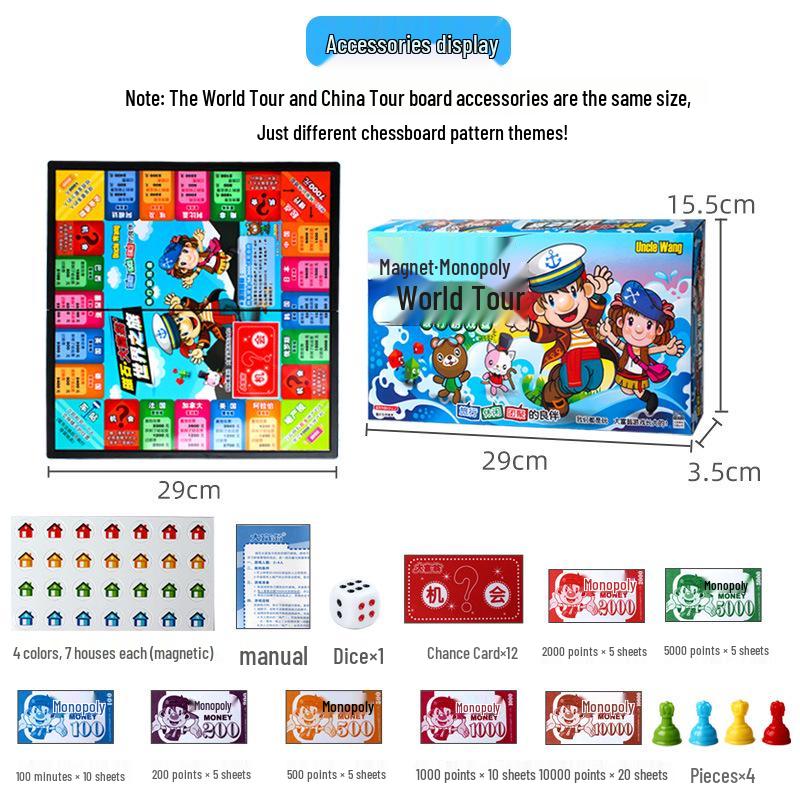 Monopoly Deluxe World Tour Stolní hra pro děti a dospělé - Extra velká edice