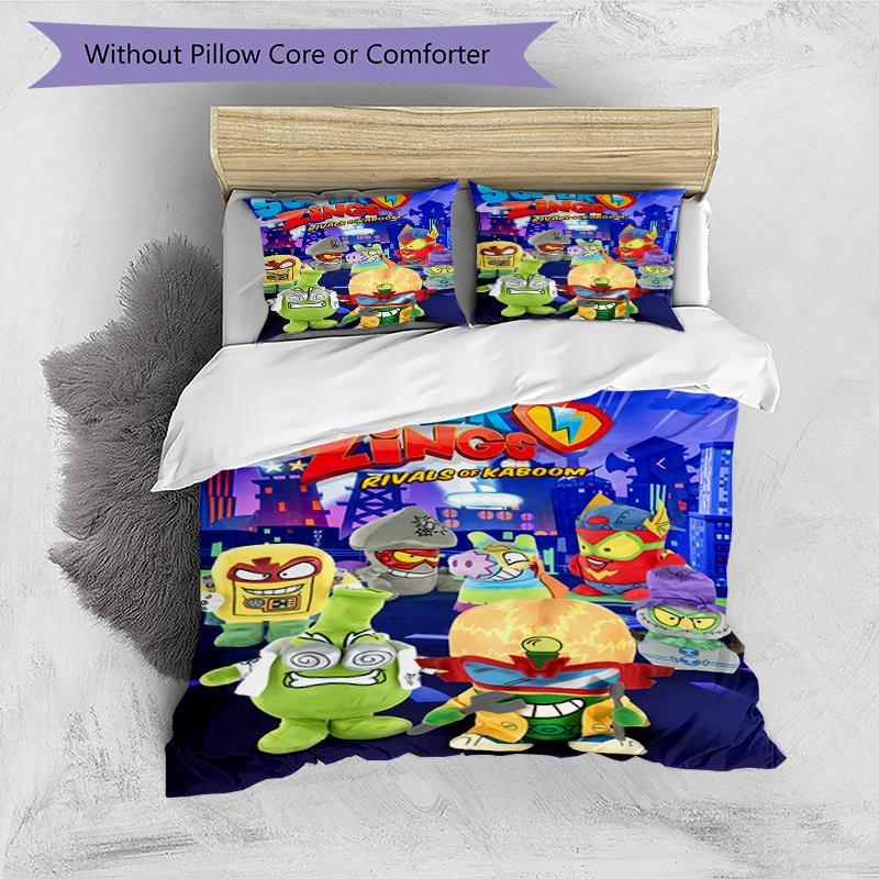 3pcs Superthings1 pattern bedding set duvet cover set includes duvet cover &pillowcases, perfect all season bedroom decoration & gift