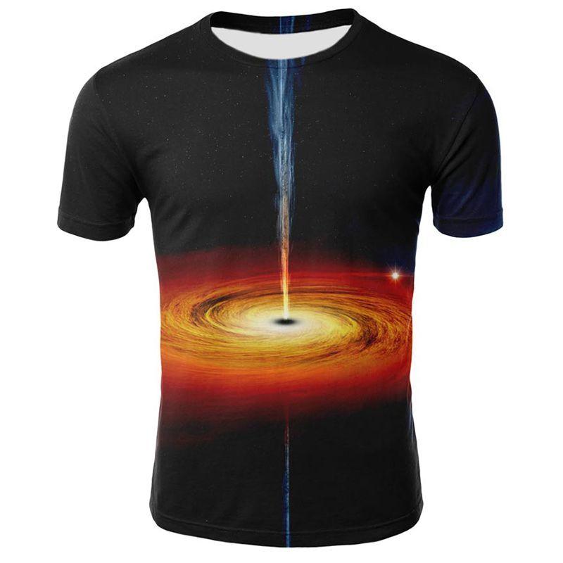 Modale Summer T Shirt For Youth With Digital Space Starry Sky 3d Print Casual Top