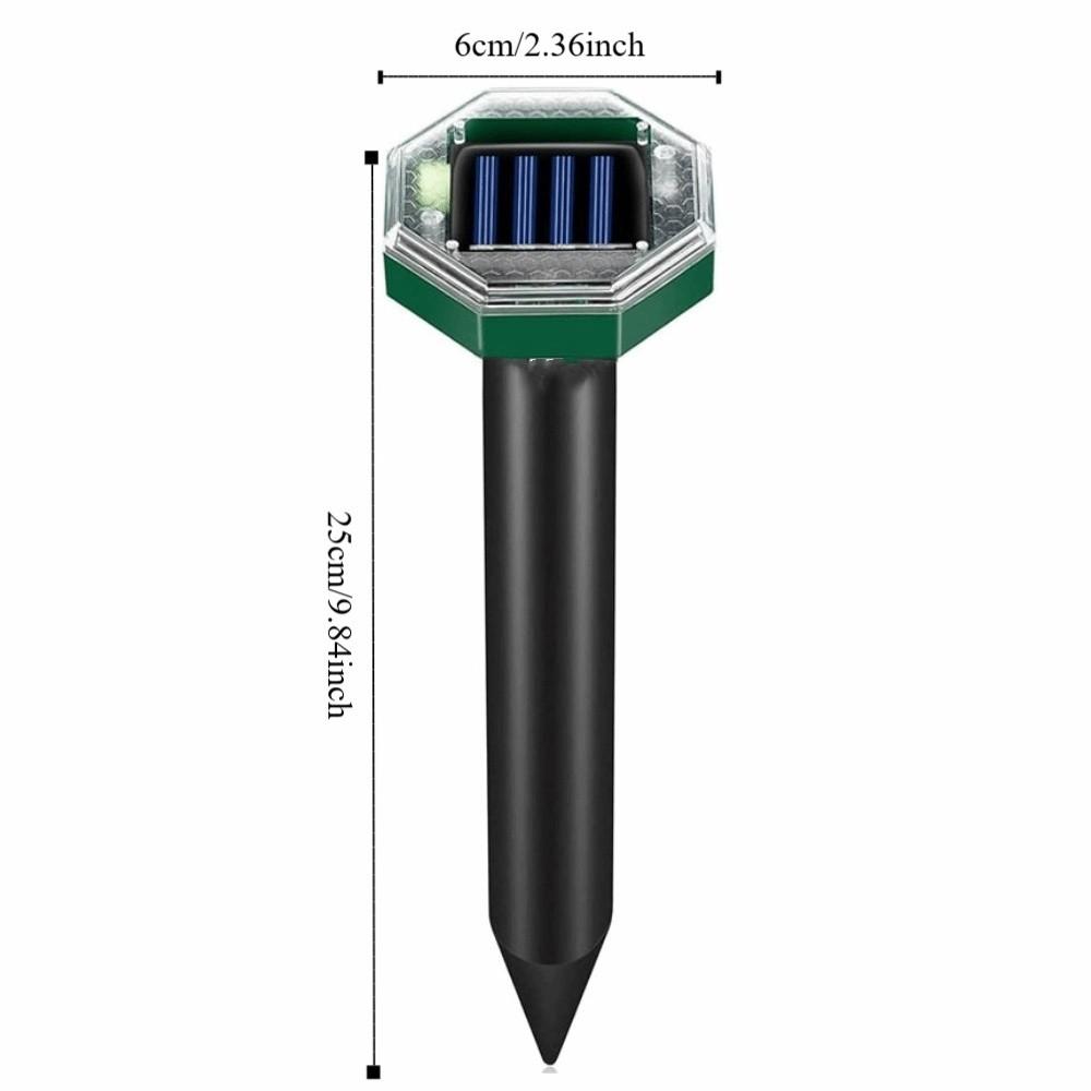 2PCS Waterproof Solar Powered Animals Repeller Solar Powered Plastic Ultrasonic Snake Repellent Energy Conservation Eco-friendly
