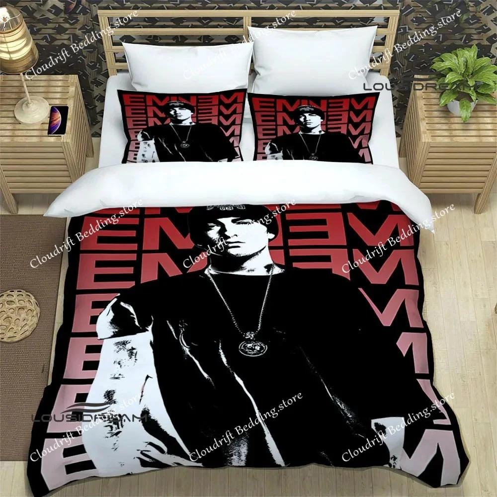 Eminem Hip -hop Singer Print Bedding Sets Exquisite Bed Supplies Set Duvet Cover Comforter Set Bedding Set Luxury Birthday Gift0