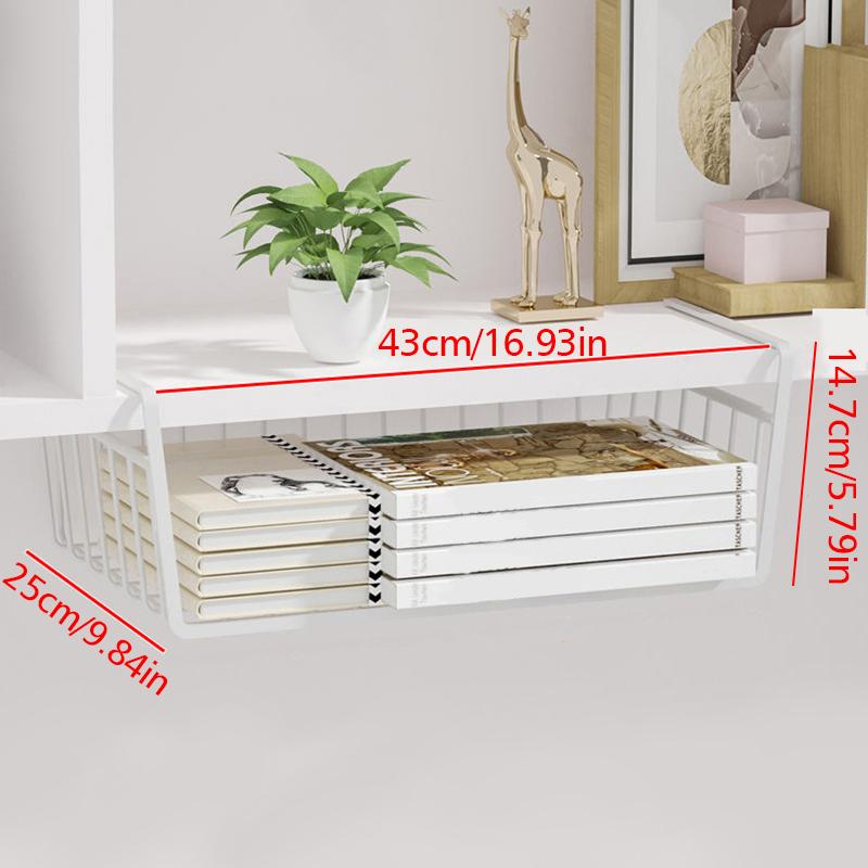 1PC kovové kuchyňské nářadí Velkokapacitní závěsné pod skříňkou Domácí Bílá/Černá Závěsná síť Košík Nástěnná skříň Úložný koš