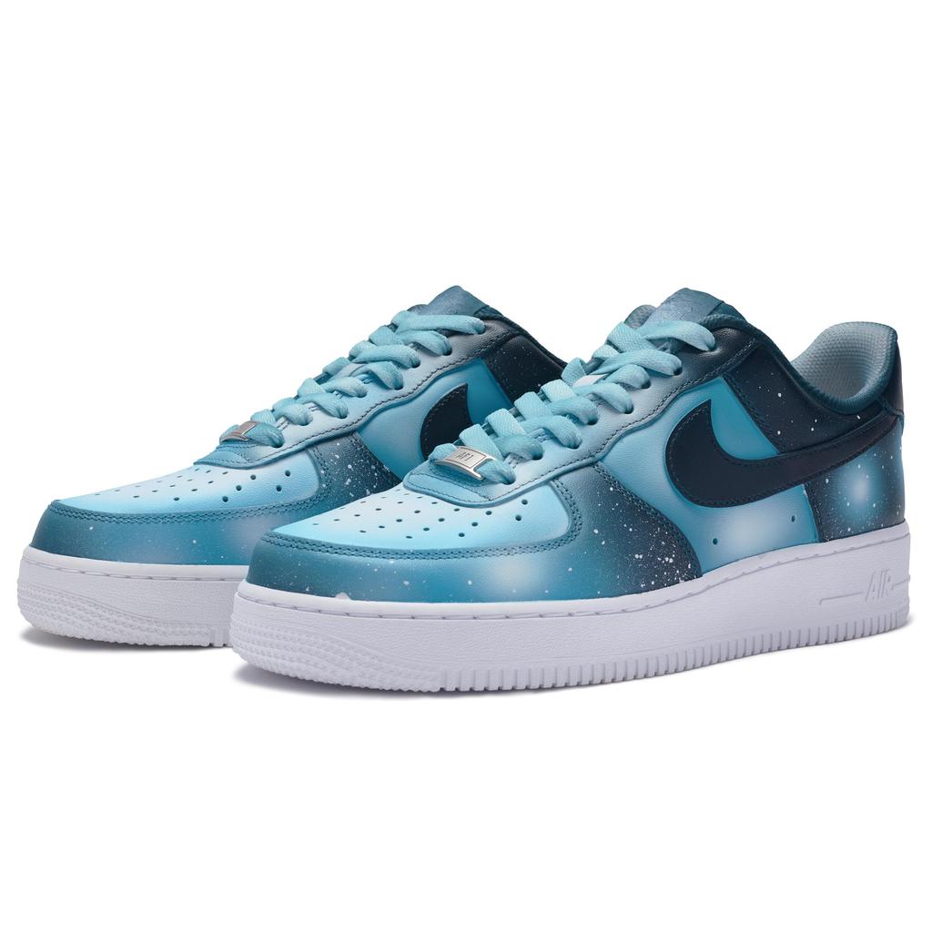 Nike Air Force 1 Low 811 Manufacturing, Galaxy, Special Shoe Box Low top Skateboard Shoes Men's Blue White CW2288-111(Team80-S-BOX)