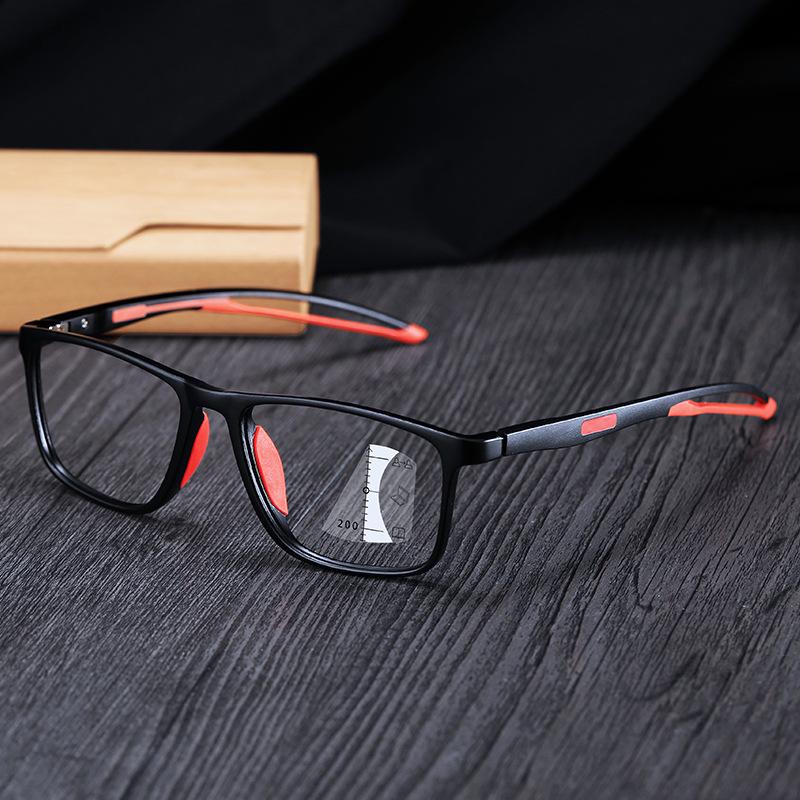 HD Multifocal Ultralight TR90 Reading Glasses: Anti-Slip, Anti-Blue Light, Sporty Design for Near & Far Vision