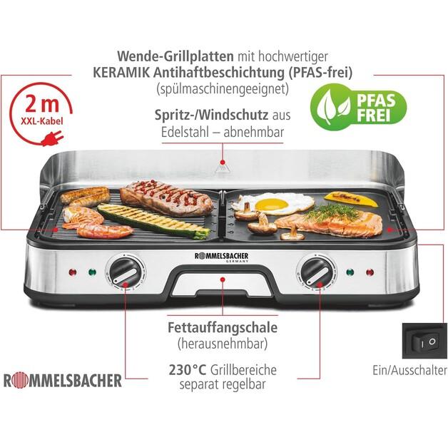Электрический гриль Rommelsbacher BBQ 2025