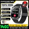 New Outdoors Durable Military Men Smart Watch 1400mAh battery 5ATM Swim LED flashlight+SOS Red Light Sports Call Smartwatch