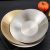 304 Stainless Steel Pasta Plate Deepened Fruit Dish Korean Salad Bowl  Kitchen Tableware