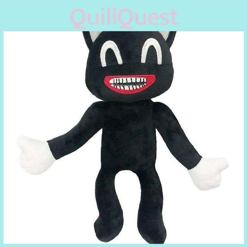 Adorable Black Cartoon Cat Plush Toy Stuffed Doll Perfect For Halloween Decorations
