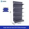 Multifunctional Gray Display Rack for Convenience Stores – Single/Double-Sided Snack Storage Shelf