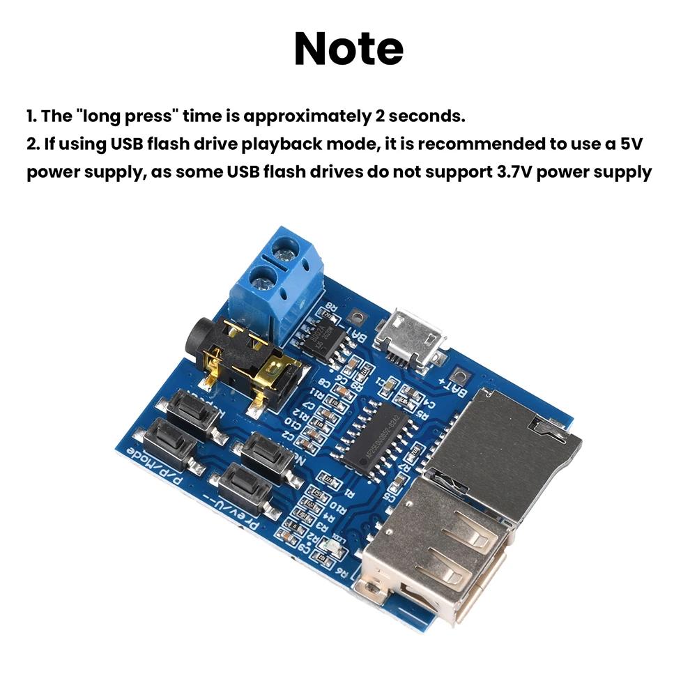 TF Card U Disk Play MP3 Decoder Player Module with Audio Amplifier Decoding Player Module USB 5V Power Supply