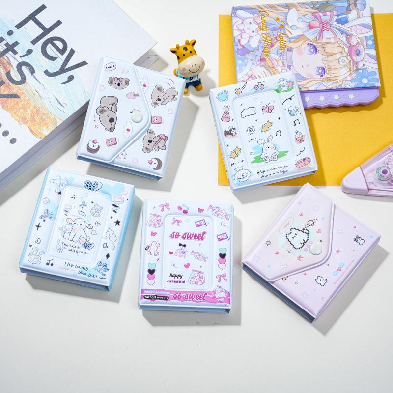 Cartoon 3 Inch Album Photo Postcard 36 Pockets Cards Mini Album Kpop Idol Pictures Collection Album Name Cards Storage Holder