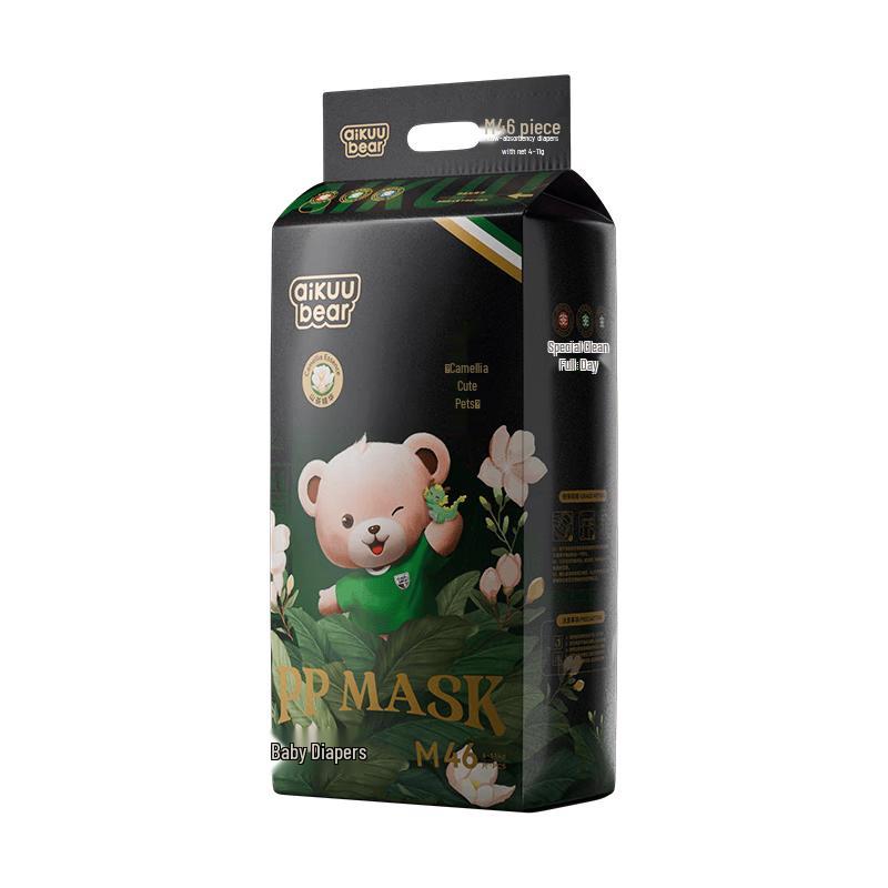 Mingdian Bear Camellia Ultra-Thin Baby Diapers