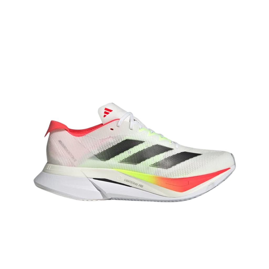 adidas Adizero Boston 12 Cloud White Core Black Lucid Red (Womens) Women Sneakers JQ2554