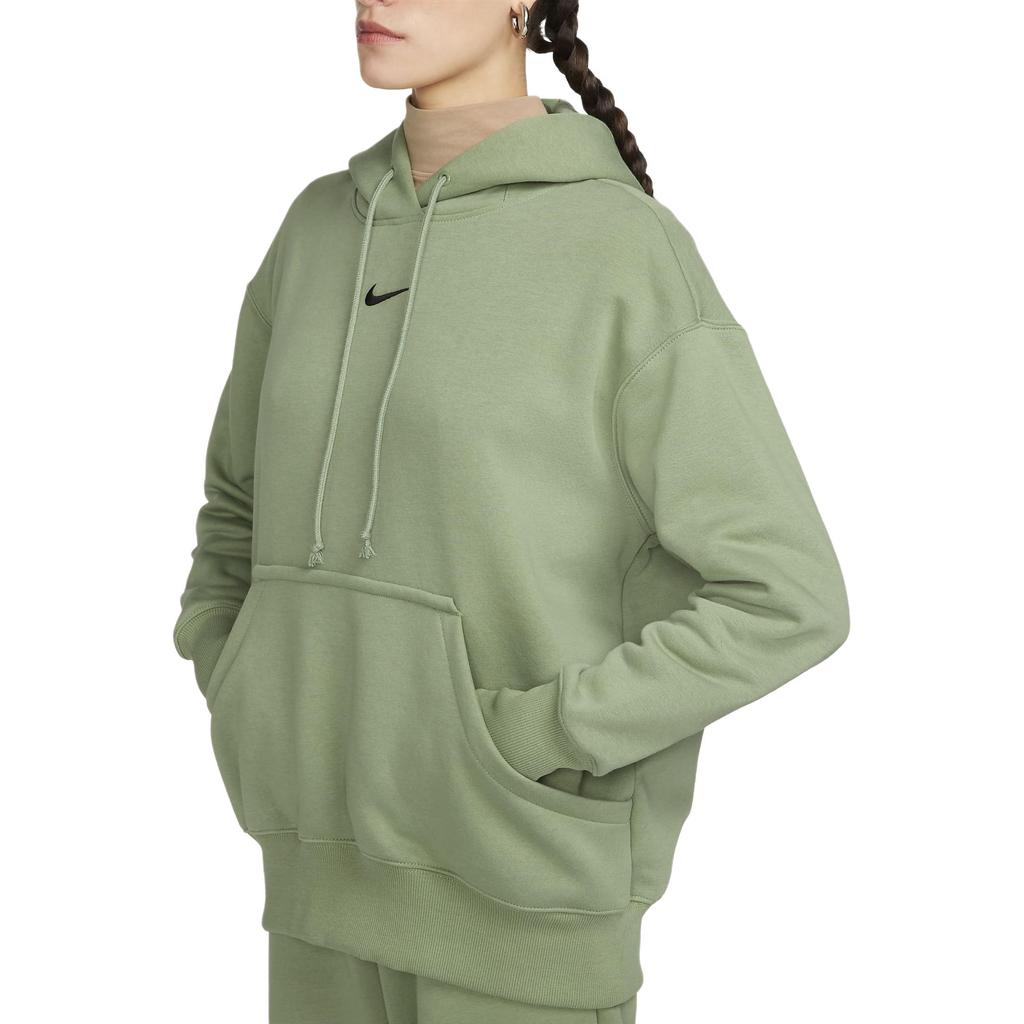 Nike Sweatshirts Women's Green Hooded Moderate Other DQ5860-386
