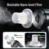 High-Power Handheld Vacuum Cleaner: Multi-Function, Rechargeable, Blowing & Suction, with Light, for Car Cleaning.