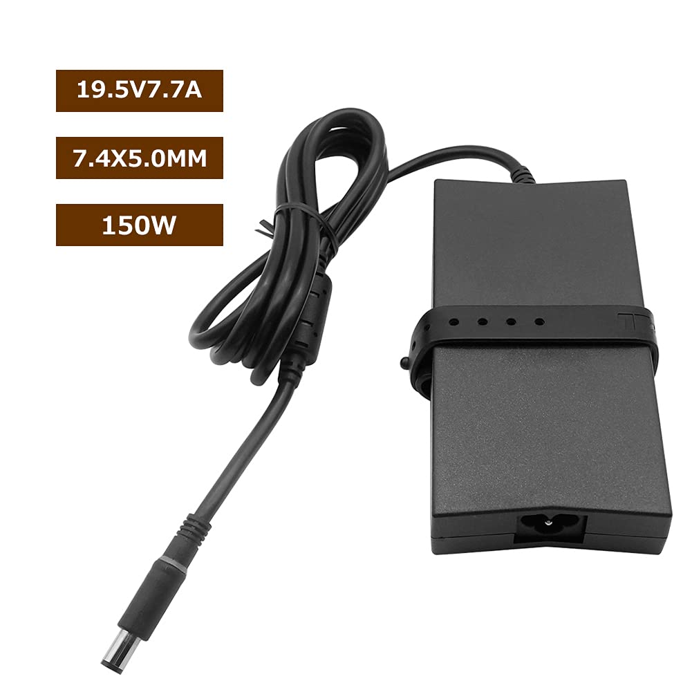 Dünner 150-W-AC-Adapter, kompatibel mit Netzteil der Alienware Inspiron Precision XPS Modell 3048, 19,5 V/7,7 A, Eingang 7,45,0 mm