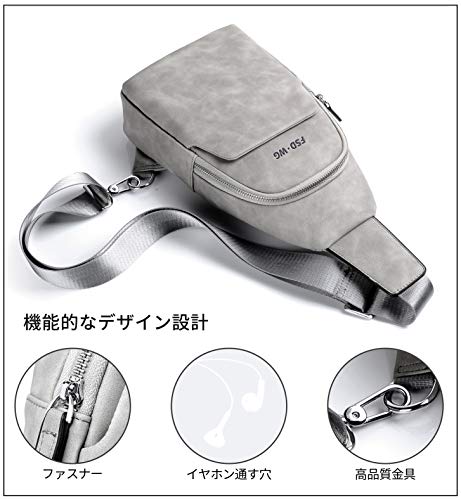 FSDWG Leder Crossbody Tasche, Großes Fassungsvermögen, Beidseitig tragbar, Wasserdicht, Beliebte Marke [Authentisch]