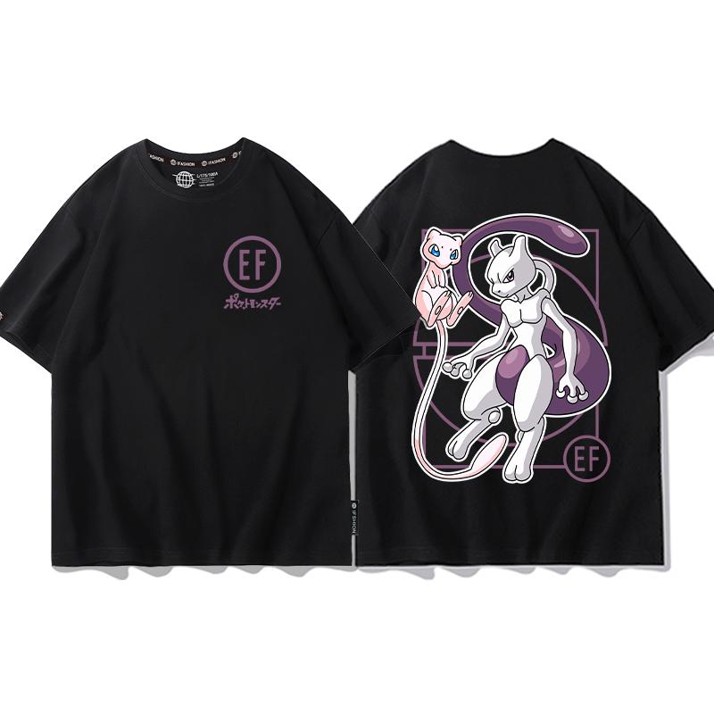 Pokémon Joint Tshirt Childrens Summer Mens and Womens Geng Gui Super Dream Clothes Boys Pokémon Short Sleeves