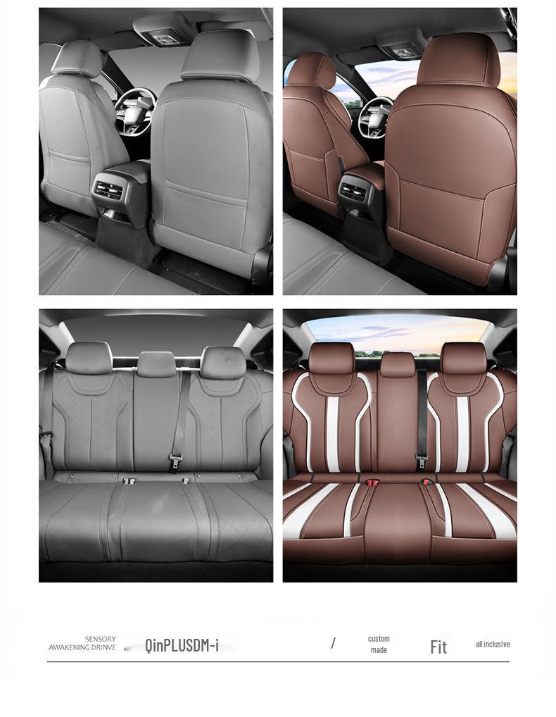 Qin PLUS 25 Smart Driving Seat Cushion & Cover - All-Season Breathable Leather