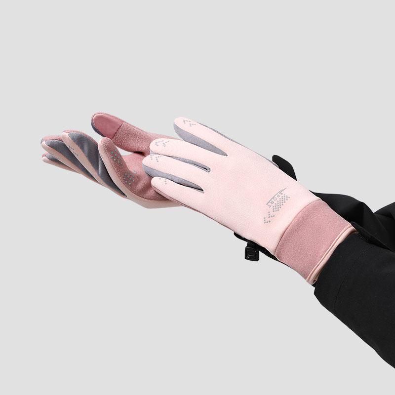 Custom Sport Waterproof Hand Warm Fashion Touch Screen Winter Gloves for Women розовый