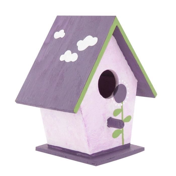 Small Wooden Birdhouse Cut Out Round 10 X 8 X 6 Cm