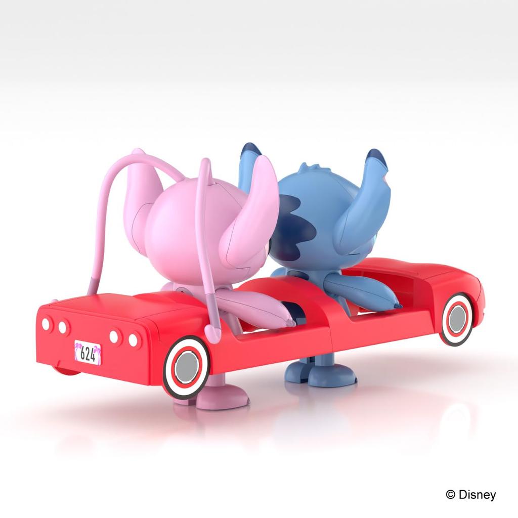 Aoshima Bunka Kyozai Rakupla Tocotoko Disney Character Stitch Angel Plastic Model No. DP-18 & Pre-Colored