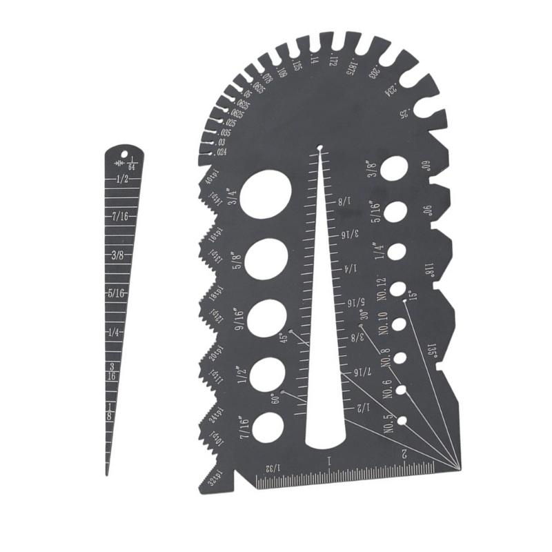 1Pack Metric and British Thread Screw Gauge Clear Scale Thread Gauge for Accurate Measurement in Stainless Steel