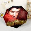 Elvis Personalized Name Umbrella Portable Automatic Umbrella Sturdy 8-Rib Shaft Foldable Design for Women/Men Stylish Accessory