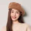 Beret wełniany damski jesienno-zimowy kapelusz malarza