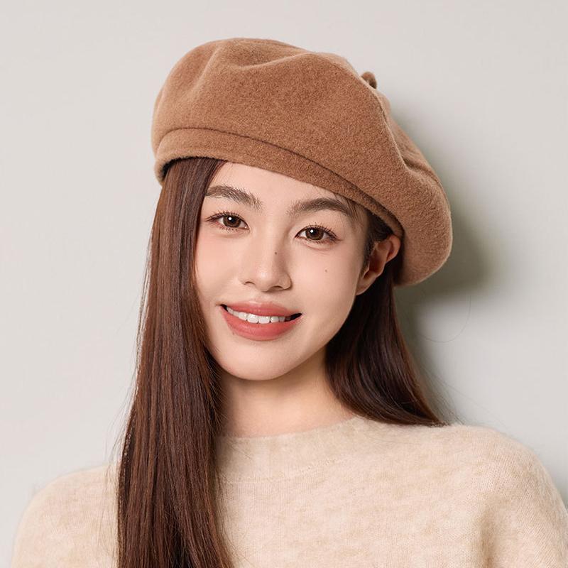 Beret wełniany damski jesienno-zimowy kapelusz malarza