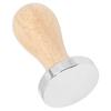 Coffee Tamper Detachable Food Grade Stainless Steel Flat Bottom Coffee Powder Press Hammer with Wooden Handle