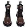 Fleece thickened large cotton boots winter new warm snow boots non-slip thick heel British platform Martin boots