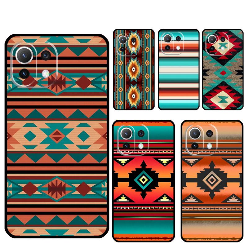 Navajo Print Pattern Cover For Xiaomi 14 13 15 Ultra 11T 12T 13T 14T Pro POCO X7 Pro X3 X5 X6 M6 F5 F6 Pro Case