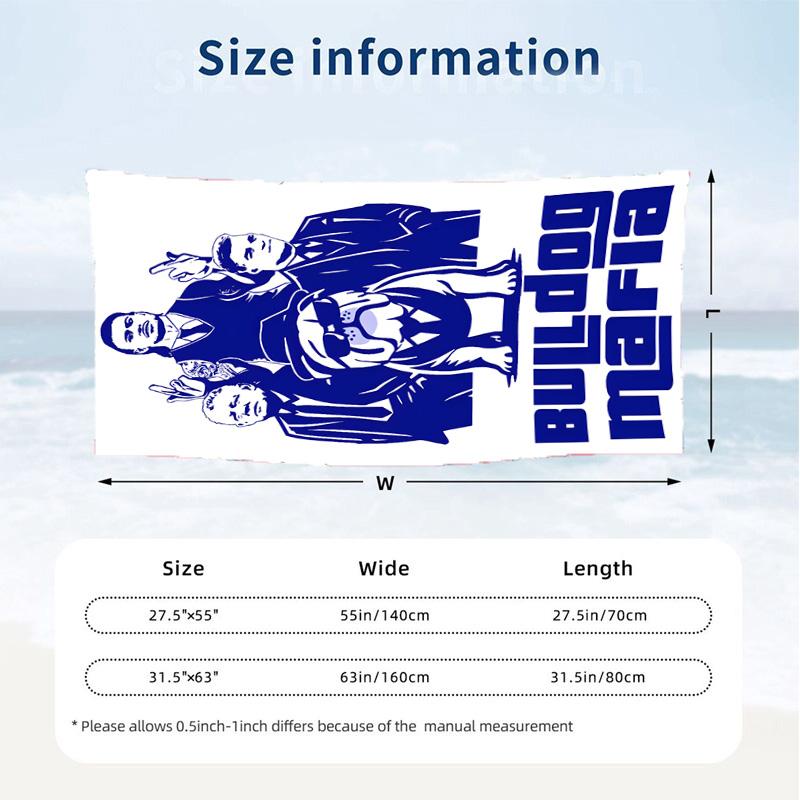 Canterbury Bankstown Bulldogs (19) Theme Beach Towel Sand Resistant Soft And Comfortable Suitable For The Pool Camping Yoga And Diving A Travel Essent