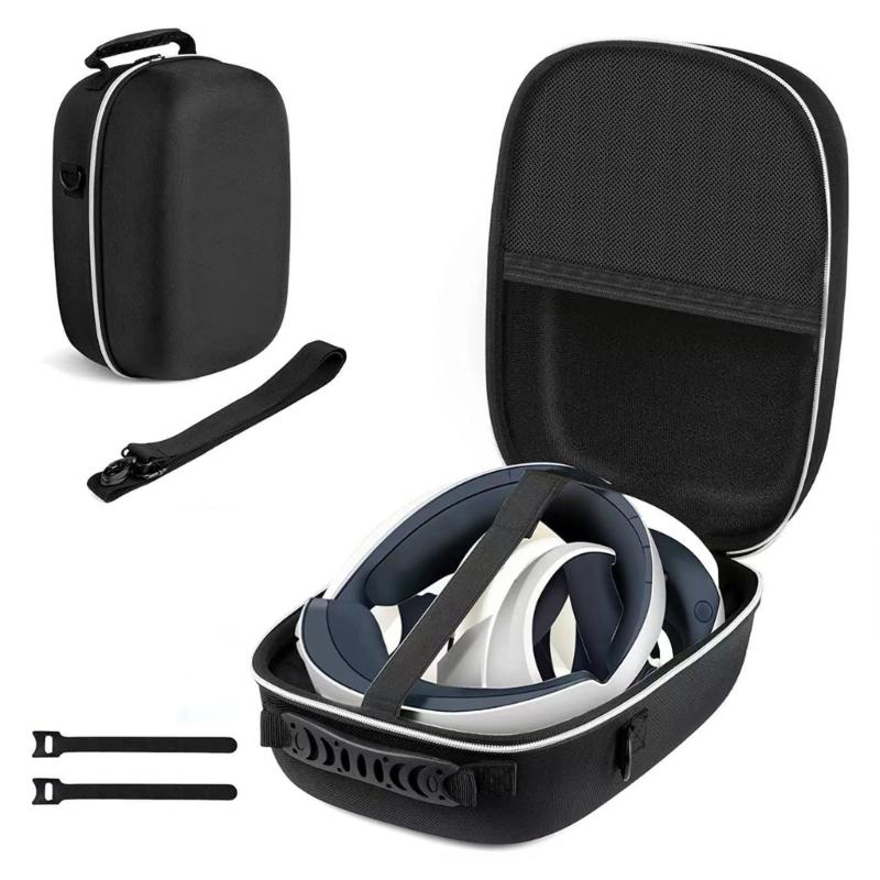 Stoßfeste Reisebox, EVA-Tragetaschen für PS VR2-Headset-Aufbewahrungshalter, Organizer, leicht zu öffnen und zu schließen