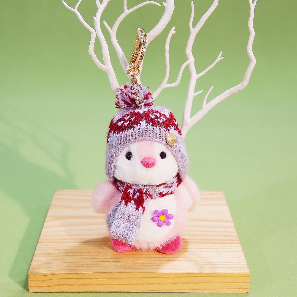 

Cute Penguin Plush Toy With Short Pile Fabric For Children Decor And Accessories розовый