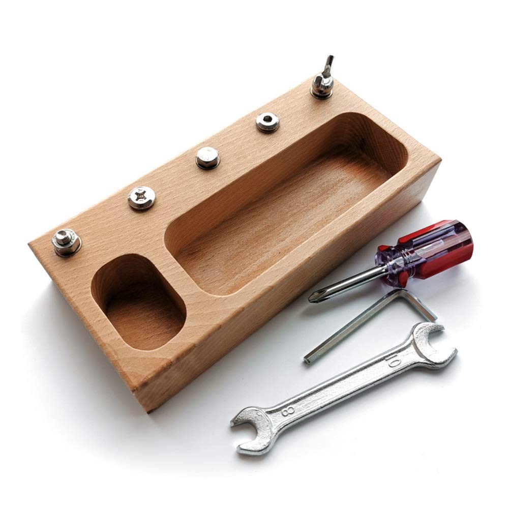 Montessori Lernspielzeug: Schraubenschlüssel-Set, Montessori-Schraubendreherbrett, Lernressourcen-Spielzeug, Entwicklung der Feinmotorik, Geburtstags-Weihnachtsgeschenk