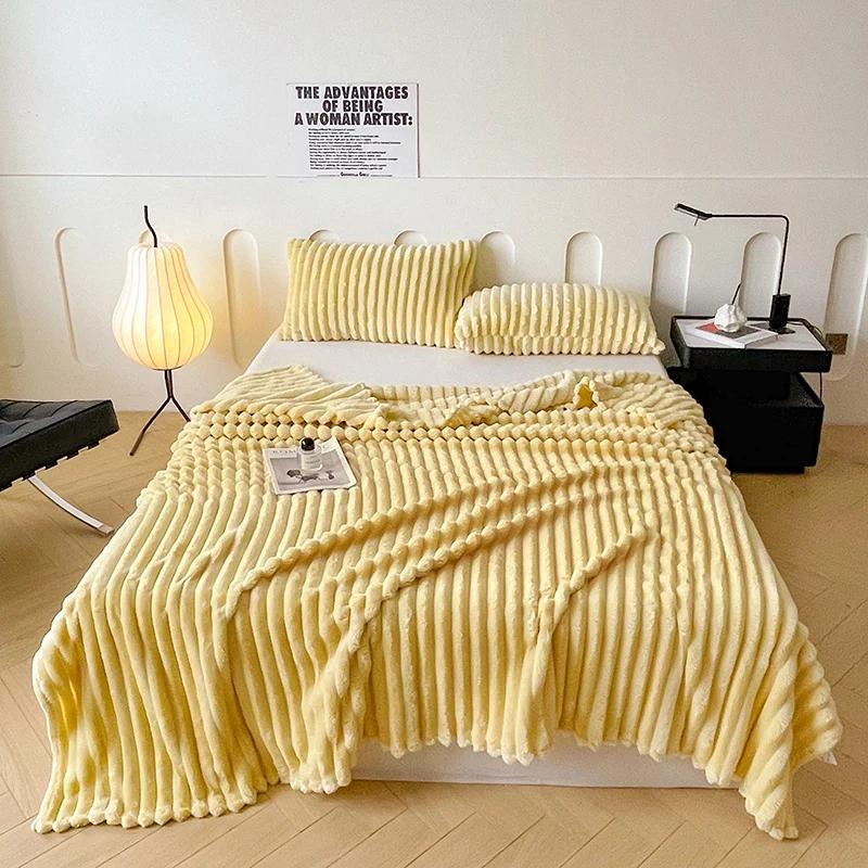 1 Stück Einfarbige Überwurfdecke Antistatisch Kuschelig Weich Warme Decke für Schlafzimmer Wohnzimmer Sofa Reise Camping Überwurfdecke