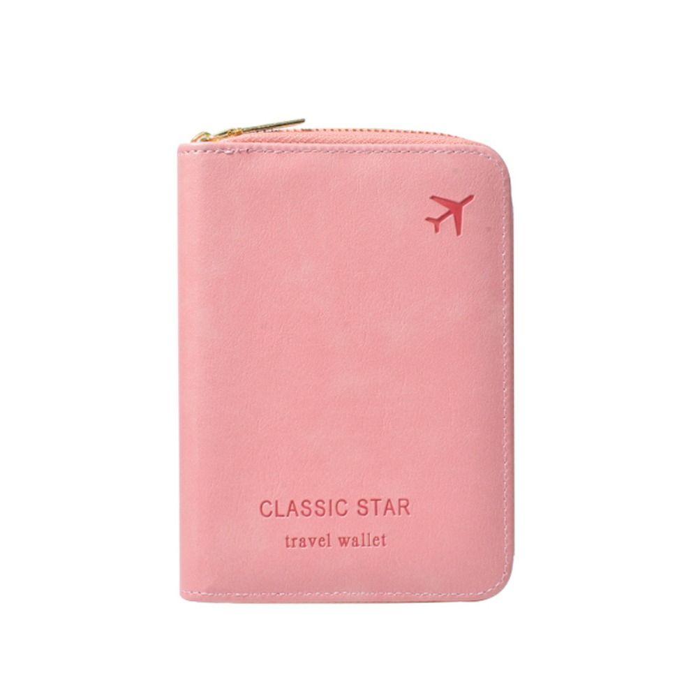 RFID Anti-theft PU Passport Bag Purse Travel Wallet Creative Certificate Storage Bag  Women