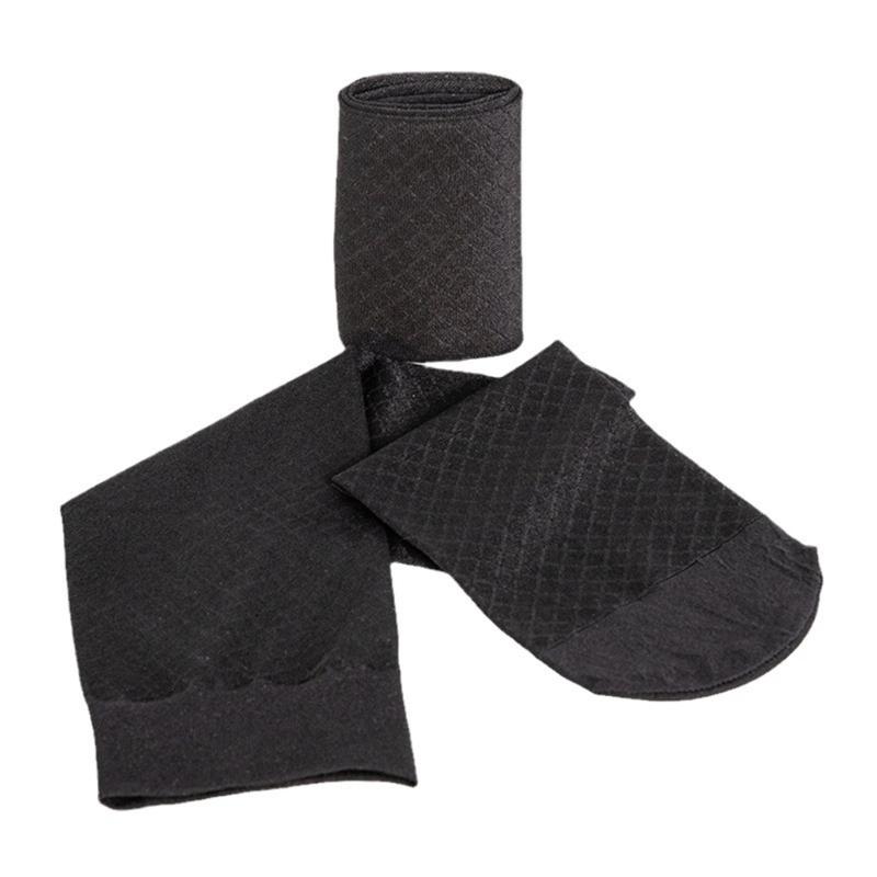 Elegant Mens Sheer Diamond Pattern Dress Socks See Through Nylon Business Formal Wear Thin Long Tube Over the Calf Socks