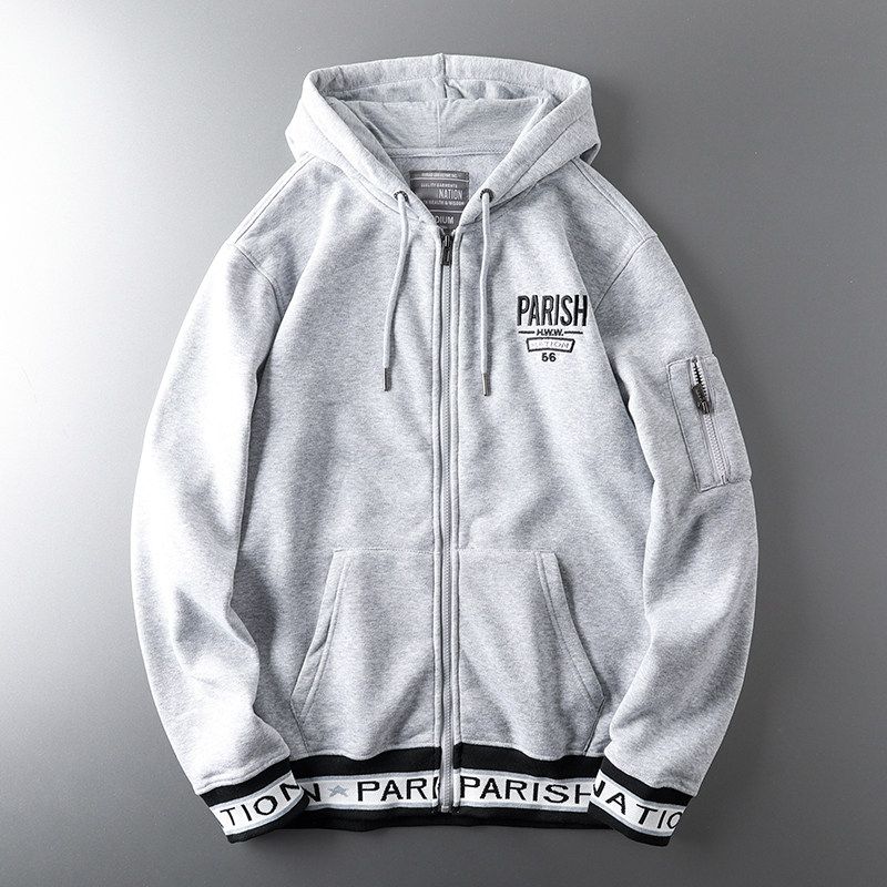 Sweatshirt Spring & Fall Original Single Cut Label Outwear Zipper Cardigan Gray XL